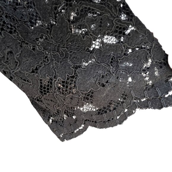 Pendleton Black Lace Dress Size 12 Flounce Hem Lined - Picture 10 of 15